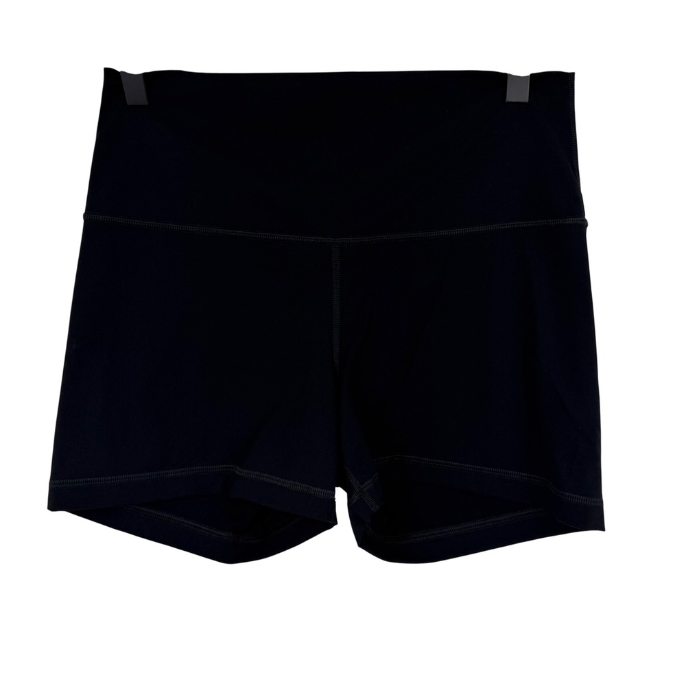 Everlane Perform Bike Shorts Women Large Black High Waisted Recycled Nylon